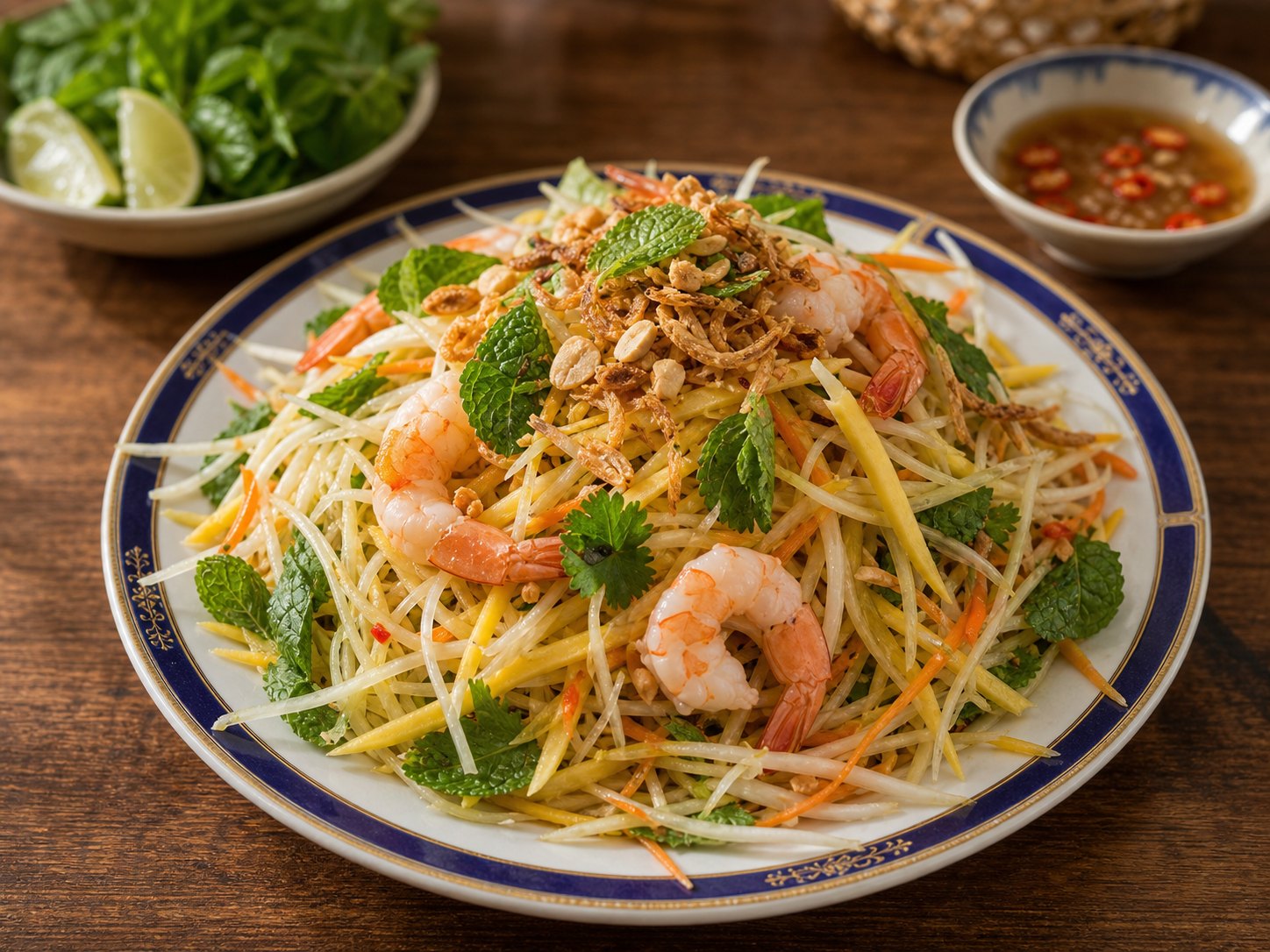 Green papaya and mango salad